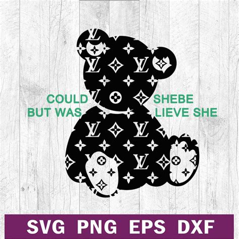 louis vuitton teddy bear svg